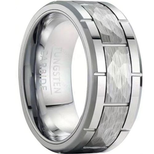 **COI Tungsten Carbide Tire Tread Brick Pattern Ring-9738