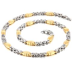 *COI Titanium Gold Tone/Silver/Gold Tone Silver Bracelet/Necklace With Steel Clasp(Length:8.27 inches/21.65 inches) -00130A