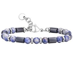 **COI Titanium Hematite & Black Onyx Bracelet With Steel Clasp(Length: 8.27 inches)-9806