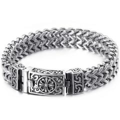 **COI Titanium Floral Celtic Bracelet With Steel Clasp(Length: 8.66 inches)-9917